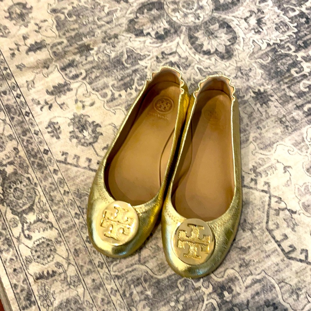 Tory Burch flat shoes in gold